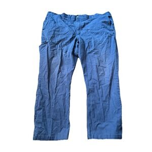 Duluth Trading Pants Mens 48x32 Flex Ballroom Khakis Relaxed Fit Cargo Blue